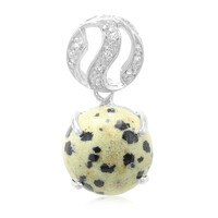 Pendentif en argent et Jaspe Dalmatien