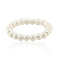 Bague et Perle blanche de culture d'eau douce (TPC)