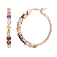 Boucles d'oreilles en argent et Améthyste de Zambie