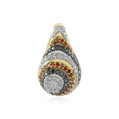 Pendentif en or et Diamant rouge I4
