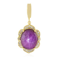 Pendentif en argent et Rubis étoilé de Channapatna