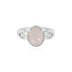 Bague en argent et Quartz rose