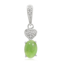 Pendentif en argent et Chrysoprase impériale