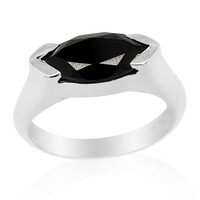 Bague pour homme en argent et Spinelle noir
