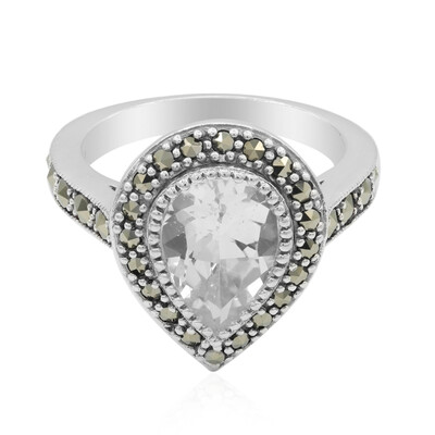Bague en argent et Topaze blanche