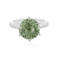 Bague en argent et Améthyste verte