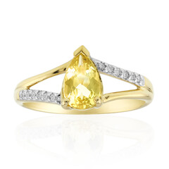 Bague en or et Héliodore