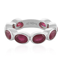 Bague en argent et Rubis de Madagascar