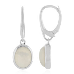 Boucles d'oreilles en argent et Pierre de Lune blanche