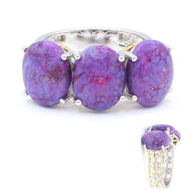Bague en argent et Turquoise pourpre de Mohavie (Gems en Vogue)