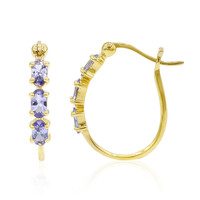 Boucles d'oreilles en argent et Tanzanite