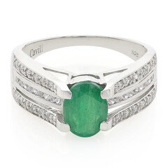 Bague en argent et Emeraude de Bahia