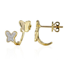 Boucles d'oreilles en or et Diamant SI1 (G)