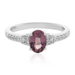 Bague en argent et Spinelle pourpre
