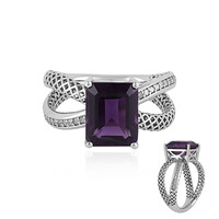 Bague en or et Améthyste de Zambie (Ornaments by de Melo)
