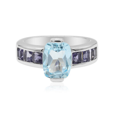 Bague en argent et Topaze bleu ciel