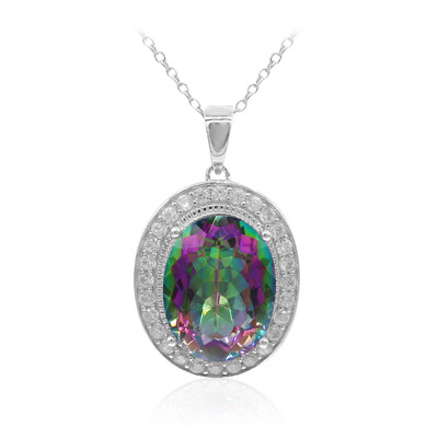 Collier en argent et Quartz mystique