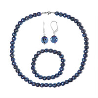 Parure en argent et Lave bleue