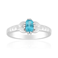 Bague en argent et Apatite bleue