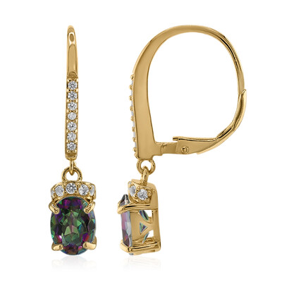 Boucles d'oreilles en argent et Quartz mystique