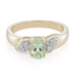 Bague en or et Grenat vert menthe de Merelani