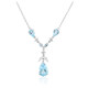 Collier en argent et Topaze bleu ciel