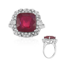Bague en argent et Rubis de Madagascar