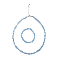 Parure en argent et Aigue-marine