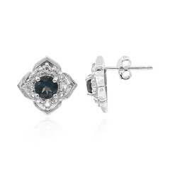 Boucles d'oreilles en argent et Topaze bleu de Londres