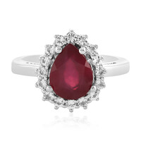 Bague en argent et Rubis de Madagascar