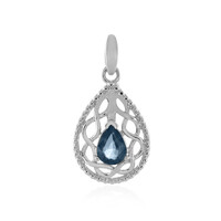 Pendentif en argent et Saphir bleu