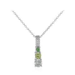 Collier en argent et Améthyste verte