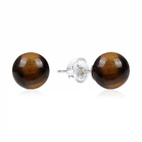 Boucles d'oreilles en argent et Œil de Tigre
