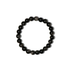 Bracelet et Obsidienne argentée