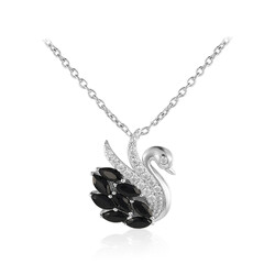 Collier en argent et Spinelle noir