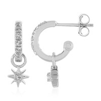Boucles d'oreilles en argent et Topaze blanche