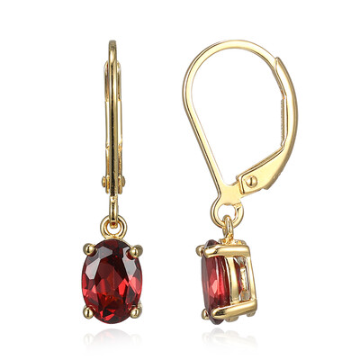 Boucles d'oreilles en argent et Grenat du Mozambique