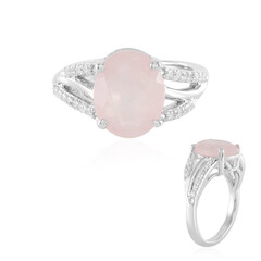 Bague en argent et Quartz rose
