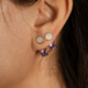 Boucles d'oreilles en argent et Améthyste (M de Luca)