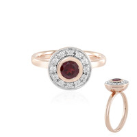 Bague en argent et Grenat Rhodolite framboise