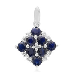 Pendentif en argent et Saphir bleu