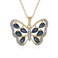 Collier en argent et Saphir bleu