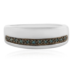 Bague en argent et Diamant bleu I3