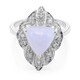 Bague en argent et Agate zonée bleue