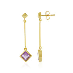 Boucles d'oreilles en argent et Améthyste Rose de France