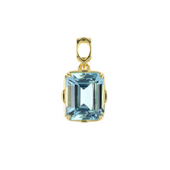 Pendentif en or et Topaze bleu ciel
