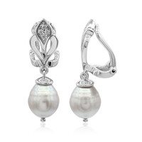 Clip d'oreille en argent et Perle de culture d'eau douce (TPC)