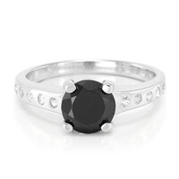 Bague en argent et Spinelle noir