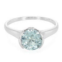 Bague en argent et Topaze bleu ciel