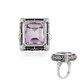 Bague en argent et Améthyste Rose de France (Adela Silber)